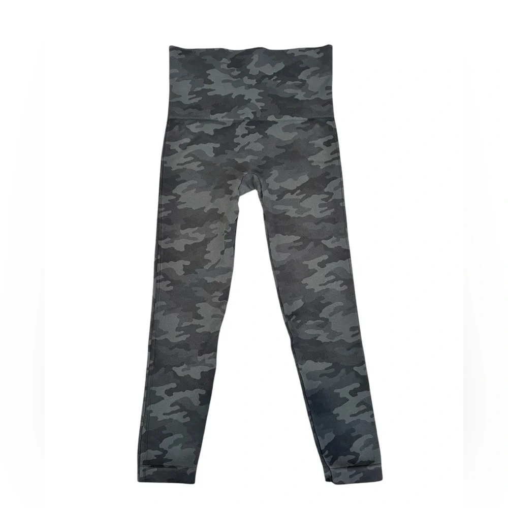 SPANX women’s Look At Me Now heather camo grey leggings size SMALL pull-on - Picture 2 of 8